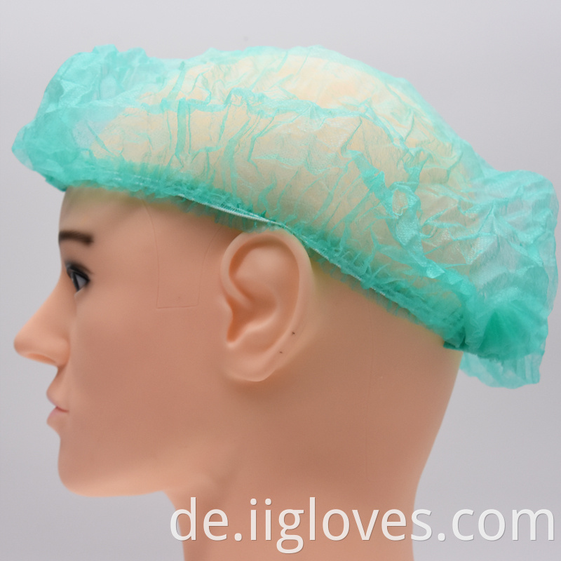 Nicht verwobene Streifenclip Cap Bouffant Headcover Anti-Staubblau Nicht gewebter Clip-Mob-Kappe